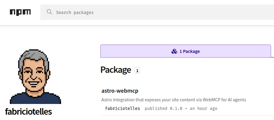 astro-webmcp — Tornando sites legíveis para agentes de IA