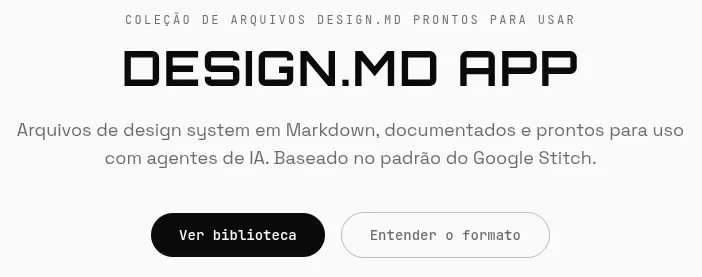 designmd.app — 423 Design Systems para Agentes de IA, Bilíngue PT-BR/EN