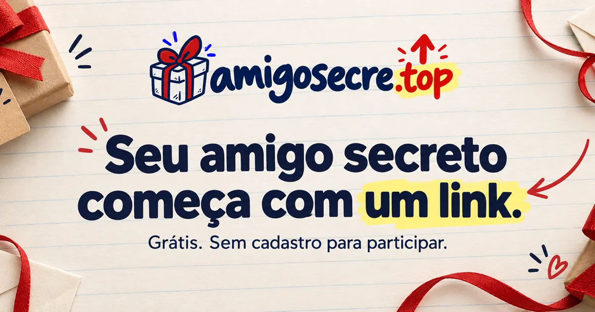 amigosecre.top: sorteio de amigo secreto em que só você cria conta